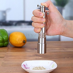 AADYA Stainless Steel Thumb Press Salt Or Pepper Grinder, Spring Action, Never Rust (1 Pc Only) price in India.