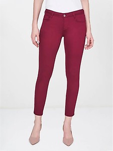AND Maroon Cotton Jeans