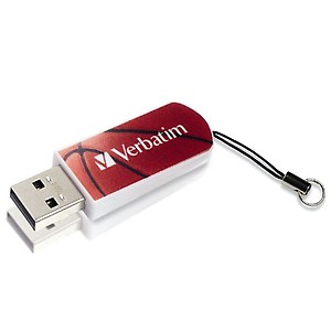Verbatim 8GB Store 'n' Go Sports Edition Mini USB Flash Drive, Basketball 98507 price in India.