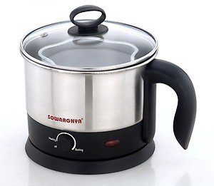 Sowbaghya Multi Cooker (1.2Ltrs) Electric Kettle  (1.2 L, Silver) price in India.