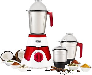 Usha Mixer Grinder (MG-3576) 750-Watt 3 Jars with Full Copper Motor (Red/White) price in India.
