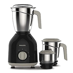 Philips HL7756/01 Mixer Grinder 750 Watt, 3 Stainless Steel Multipurpose Jars with 3 Speed Control and Pulse function (Black) price in India.