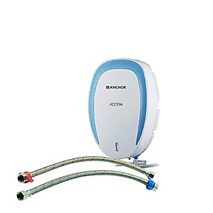 Anchor by Panasonic Astra 3L Geyser, 3KW Instant wall Water Heater (Geyser) with Glassline Inner Tank (Free Installation) (White and Blue) price in India.