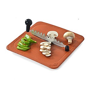 Anjali Store Deluxe Fantastique Plastic Vegetable and Fruit Cutter - Brown/Silver (Fc03 Medium) price in India.