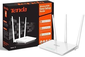Tenda F3 300Mbps Wireless Wi-Fi Router (White, Single_Band Not a Modem, 300 megabits_per_Second) price in .