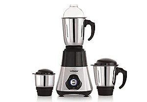 Lesco Eco Sportz 550 Watt LED Mixer Grinder with 3 Stainless Steel Jar (Glossy Black & Grey) price in India.