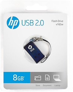 HP V-165 W 8GB Pen Drive (Blue)  price in India.