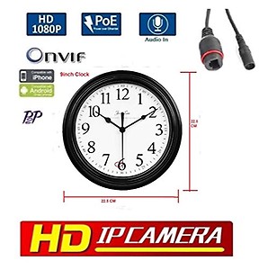 AGPtek Imported from Taiwan Wall Clock Hidden Camera 1080P 2MP PoE Onvif Security Network IP Camera P2P price in India.