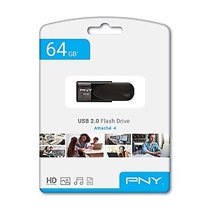 PNY Attaché 4 USB 2.0 64GB Pen Drive price in India.