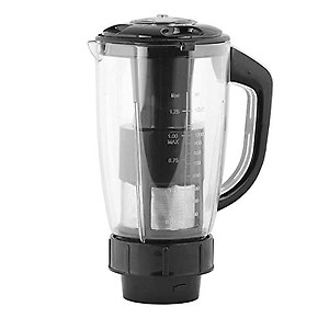 MasterClass Sanyo Delight Powerful Juicer Jar for Mixer Grinder Juicer Jar with Fruit Filter ABS Plastic Capacity 1500ML Plastic, Black price in India.
