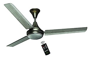 OSTN ARC 3 1200mm BLDC Motor 5 Star Rated Ceiling Fans with Remote Control | Upto 70% Energy Saving, High Air Delivery and LED Indicators | 25 Watts, 2+1 Year Warranty | Metallic Black price in India.