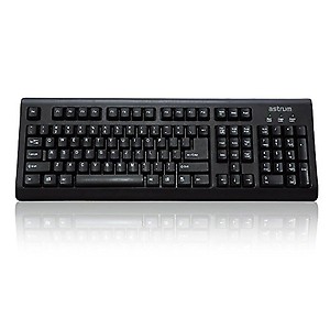 Astrum KB100 Classic Wired Keyboard 104keys Indian, Black Color price in India.