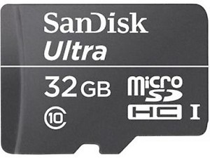 Sandisk Ultra MicroSD 32 GB Class 10 Memory Card