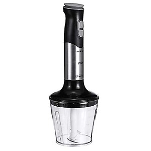 PINK PARI (LABEL) Stainless Steel BPA-Free Powerful 700W 4-in-1 Hand Immersion 2 Speeds, Stick Blender and Whisk Attachment (Black Silver) price in India.