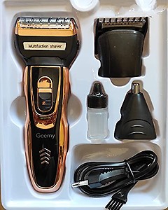 Allura Professional 3 in 1 Geemy GM 595 Hair shaver nose trimmer and hair clipper Trimmer Free Apron price in India.