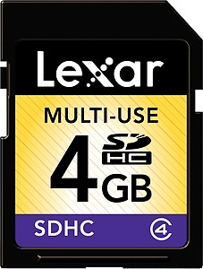 Lexar 4 GB SDHC Card price in India.