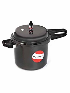 Sahara Hard Anodized 5 Litres Pressure Cooker Black price in India.