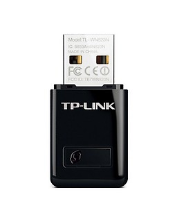 TP-LINK WiFi Dongle 300 Mbps Mini Wireless Network USB Wi-Fi Adapter for PC Desktop Laptop(Supports Windows 11/10/8.1/8/7/XP, Mac OS 10.9-10.15 and Linux, WPS, Soft AP Mode, USB 2.0) (TL-WN823N),Black price in India.