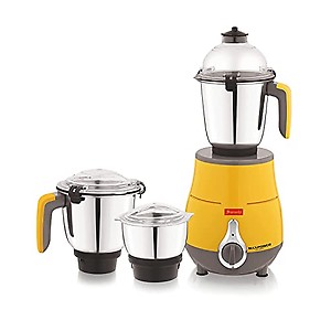 Suruchi Max Power 980Watts Mixer Grinder with 3 Stainless Steel jars. (2 Years Warranty on Motor). (Yellow) price in India.