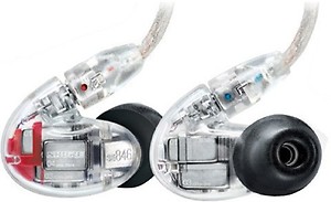 Shure SE846-CL Sound Isolating Wired In Ear Earphones with Quad High Definition MicroDrivers and True Subwoofer (Silver) price in India.