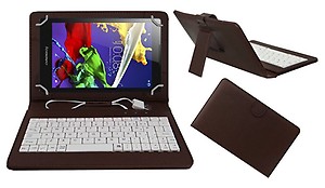 ACM USB Keyboard Case Compatible with Lenovo Tab 2 A8-50 Tablet Cover Stand Study Gaming Direct Plug & Play - Brown price in India.