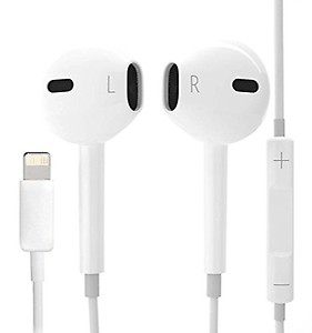 BlueInk iPhone 7 Earphone with 8 Pin Lightning Connector Premium Sound Full Bass with Remote Control price in India.