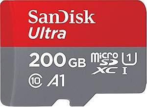 SanDisk 200GB Class 10 MicroSDXC Memory Card with Adapter (SDSQUAR-200G-GN6MA) price in India.