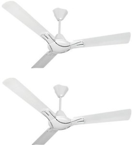 HAVELLS Nicola - Pack of 2 Pearl White Silver 1200 mm 3 Blade Ceiling Fan  (Silver, White, Pack of 2) price in India.