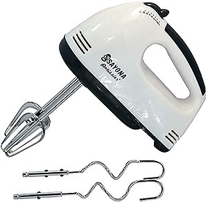 Mishrit Beater 300 watt electric beater for cake making bitter machine 300 watt Cream WHIPPING BLENDER for Cakes with Base 7 Speed Control and 2 Stainless Steel Beaters, 2 Dough Hooks (pack of 1). price in India.