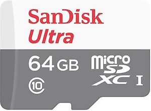 Sandisk Ultra 64 Gb Class 10 Memory Card For Mobiles price in India.