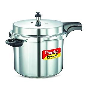 Prestige Deluxe Plus Induction Base Aluminium Outer Lid Pressure Cooker, 7 Litres, Silver price in India.