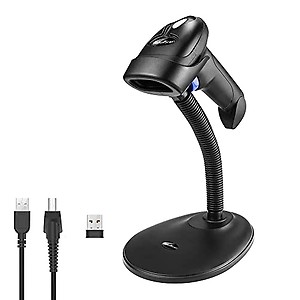 Netum L8S Wireless QR Barcode Scanner, 2.4G Wireless USB Automatic 2D Bar Code Reader with Hands Free Adjustable Stand for Laptop or Computer PC price in India.