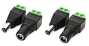 CARE 'N' TOUCH (2 Set) Screw Fastening Type Male and Female DC Power Plug-Connector (2 Male + 2 Female) price in India.