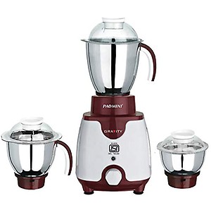 Padmini 1000 watt Mixer Grinder Turbo Fast Motor 3 Years Motor Replacement Guarantee heavy duty best mixie for kitchen (Pink 4 Jar) price in India.