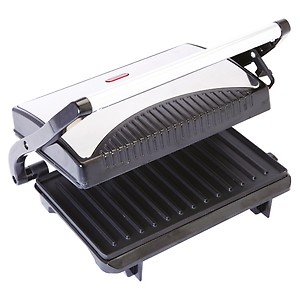 Cello Super Club 200+ 750-Watt Sandwich Maker | Aluminium Body, Openable Grill Plate, Adjustable Floating Hinged Top Plate, Power-On and Ready Light Indicator, Easy-to-Clean Non-Stick Plates | Black & Silver price in India.