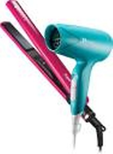 Syska CPF6800 Hair Dryer and Hair Straightener Female Combo Pack (Multicolour) price in .