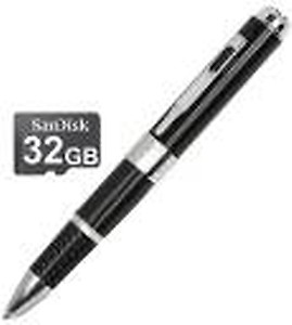TECHNOVIEW Spy Pen Camera with Inbuilt 32 GB Memory, Audio and Video 720p HD Recording Indoor Outdoor for Home/Office/Meeting Security Hidden Spy Cam Portable Pen Device price in .