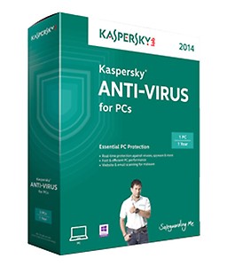 Kaspersky Anti-Virus 2014 1 PC 1 Year price in India.