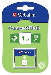 Verbatim 1 GB Compact Flash 6.5 MB/s Memory Card price in India.