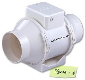 AMARYLLIS Mixflow Inline Ceiling Mounted Ventilating Fan Sigma-4, 4 Inches, White/Ivory price in India.