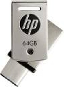 HP X5000M 64GB OTG Pen Drive (Silver) price in India.