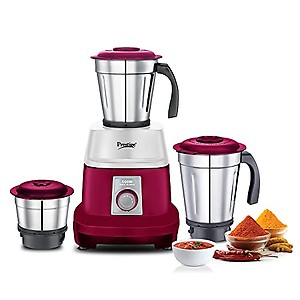 Prestige 500 Watts Orion Mixer Grinder with 3 Stainless Steel Jars |2 years warranty| Red & White price in India.