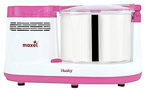 Maxel Husky Table Top Wet Grinder, 2 Litre, 15Kg, 1 Piece (Pink & White) with Coconut Scrapper and Atta Kneader price in India.