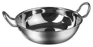 eKitchen Cookware Stainless Steel Induction Based/Sandwich Bottom Kadai 22cm- (No-11) price in India.