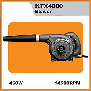Genuine BLACK&DECKER KTX4000 ELECTRIC AIR BLOWER WITH DUST BAG 450 W price in India.