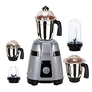 Masterclass Sanyo 600 Watts Starblack Mixer Grinder With 2 Jar (1 Large Steel Jar, 1 Small Bullet Jar) Made in India. (ISI Certified) price in India.