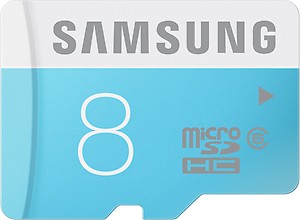 Samsung MicroSDHC Memory Card 8 GB Class 6 price in India.