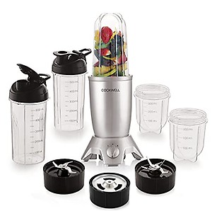 Cookwell Bullet Mixer Grinder (2 Jar, 1 Blade, Red) price in India.
