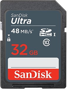 SanDisk Ultra Camera 32 GB Ultra SDHC Class 10 48 MB/s Memory Card price in India.