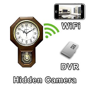 AGPtek KhuFiya Operation Genuine WiFi Pendulum Clock Hidden Camera Spy Camera with Live Video Viewing price in India.
